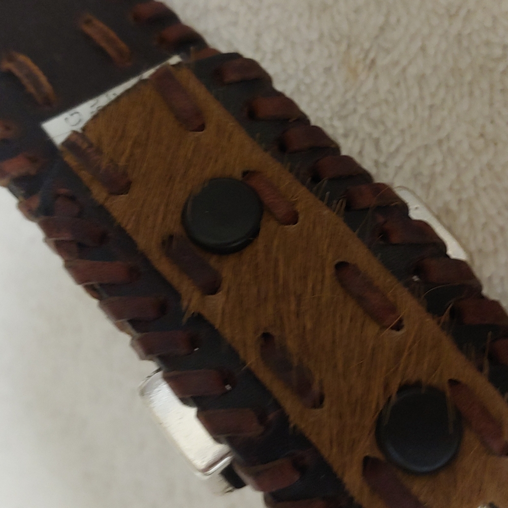 Horse hair, and leather western Cowgirl belt... Beautiful!!!!  Top quality - Picture 9 of 13